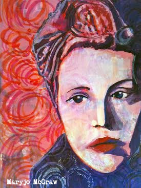 Stenciled Textured Portrait Tutorial - Maryjo McGraw
